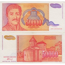 Banknoting Yugoslavya 50.000 Dinar 1994 Çok Çok Temiz+