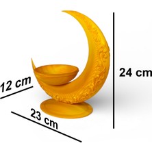 Home Dekoratif Hilal Şekerlik Lokumluk Hurmalık Kase Büyük Boy – Ikramlık Sunumluk – 10 Renk Seçenekli Modern Tasarım