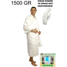 luxurianthome Lüks Hac Ihramı 1500 gr Ihram Kemeri ve Ihram Seti Hediye