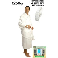 luxurianthome Lüks Hac Ihramı 1250 gr Ihram Kemeri ve Ihram Seti Hediye