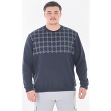 Maruf Shop Erkek Büyük Beden 122 KILO-158 Kilo Arası Için Uygun Geniş Kalıp Bisiklet Yaka Pamuklu Selanik Kazak