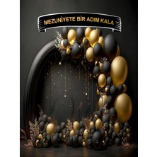 Promisebackdrop2 Mezuniyete Bir Adım Kala, Okul Etkinlik 250X200CM Ekleme Dikişli Kumaş Afiş