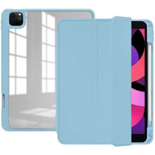 iPad Pro 12.9 Kılıf (2022 M2/2021/2020/2018) 6. 5. 4. 3. Nesil Uyumlu Nort Arkası Şeffaf Standlı Kılıf