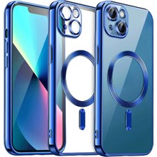 Royal Cover iPhone 15 Parlak Magsafe Halkalı Şık Silikon Kılıf Rcv/kross M-Safe