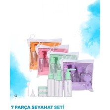 Güzelyüz Avm 7 Parça Seyahat Tipi Kolay Taşınabilir Temizlik Kozmetik Krem Banyo Seti Şık Görünümlü Şampuanlık