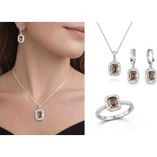 Hid Silver Kokübstm Kare Oval Kesim Bayan Set Modeli