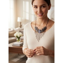 Zaradise Accessories Gerdanlık Model Siyah Renk Kombin Tamamlayıcı Şık Kolye 130628