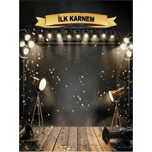 Promisebackdrop2 Ilk Karnem, Karne Panosu, Okul Etkinlik 250X200CM Ek Dikişli Kumaş Afiş