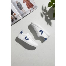 Ayakkabı Fuarı Elit VRA1900 Erkek Klasik Sneaker Beyaz - Mavi