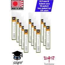 Tombow 0,9 mm B Kalem Ucu 12 Paket Her Paket Içi 24 Adet