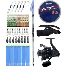 Yek Outdoor Yekoutdoor Olta Seti Okuma Wave Power Tele Surf 3.90 cm 100-200 gr Surf Kamışı&okuma Wave Power WP-8000A1 Olta Makinesi