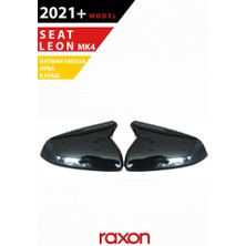 Raxon Seat Leon Mk4 2021+ Batman & Yarasa Ayna Kapağı – Parlak Piano Black Sport