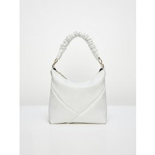 TheMoiss The Moiss Beyaz  Renk Çift Askılı Mngo Model El ve Omuz Çantası