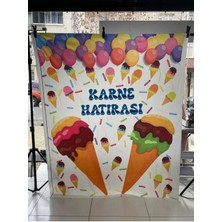 Promisebackdrop2 250X200 cm Ek Dikişli Karne Hatırası Fonu Okul Panoları, Etkinlik Fon