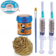 Smnr Havya Ucu Temizleme Lehim Solder Paste 138°C 42G Flux Lehim Toplama CP-2515 Lehim Emme Teli 2,5 mm ST06