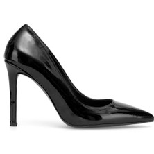 Ayakkabı Fuarı Elit ZYN4017 Kadın Rugan Stiletto Siyah