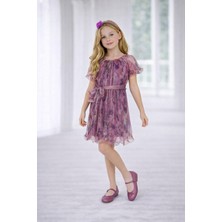 Dıgıl Kids Kız Çocuk Mor Renkli Elbise