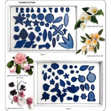 Helvacıoğlu Çikolata Çiçek Desenli Çok Amaçlı 79 Parça Hamur Şekillendirme Kalıpları