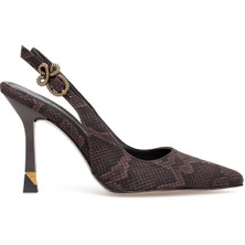 Ayakkabı Fuarı Elit ZK803 Kadın Klasik Topuklu Ayakkabı Kahverengi