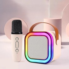 WİderMarkt Bluetooth Karaoke Mikrofonlu Hoparlör Seti – Rgb LED Işıklı – Kablosuz Mikrofon – Şarjlı