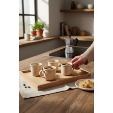 Lia Porselen 4'lü Espresso Fincanı - 80 ml