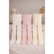 Pico Baby 3'lü Kız Bebek & Çocuk Pamuklu Külotlu Çorap Renkli Desenli