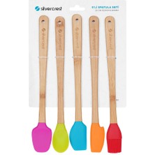 Freedom Storee Silver Crest Spt-02 5 Li Renkli 26CM Uzun Silikon Bambu Spatula Seti