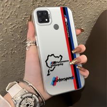 HONTINGA Oppo A15 ile Uyumlu Kılıfı Silikon Kenar Sert Arka Düşüme Önleyici Basitlik Anti Düşme Kamera Korumali Bmw Desen Telefon Kılıfı Kadın ve Erkek Için Uygundur K1-0587