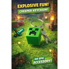 Lumiyo Minecraft Creeper Tasarımlı Anahtarlık 3'lü Set