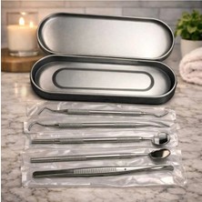 Banum Luxury Lux 6 Parça Metal Kutulu Ağız Bakımı Diş Bakım Seti. Ağız Hijyen Takımı