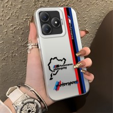 HONTINGA Realme C63 ile Uyumlu Kılıfı Silikon Kenar Sert Arka Düşüme Önleyici Basitlik Anti Düşme Kamera Korumali Bmw Desen Telefon Kılıfı Kadın ve Erkek Için Uygundur K1-0587