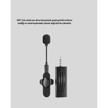 xirshop Kablosuz 2.4 Ghz Yaka Mikrofonu – 60 M Menzilli, Gürültü Azaltıcı, Şarjlı ve Taşınabilir