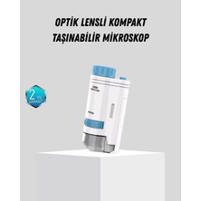 xirshop Taşınabilir Mini Mikroskop LED Işıklı 80X–200X Büyütmeli ve Odak Ayarlı