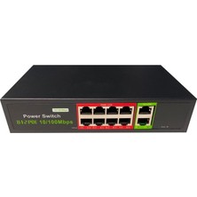 Uranium Uranıum POE-8002-96W 8 Port 10/100 + 2 Port 10/100 RJ45 Uplınk Watch-Dog Poe Swıtch (Realtek Chıpset)
