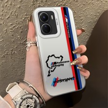 HONTINGA Vivo Y16 ile Uyumlu Kılıfı Silikon Kenar Sert Arka Düşüme Önleyici Basitlik Anti Düşme Kamera Korumali Bmw Desen Telefon Kılıfı Kadın ve Erkek Için Uygundur K1-0587
