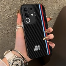 HONTINGA Vivo Y29 ile Uyumlu Kılıfı Silikon Kenar Sert Arka Düşüme Önleyici Basitlik Anti Düşme Kamera Korumali Bmw Desen Telefon Kılıfı Kadın ve Erkek Için Uygundur K1-0587