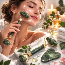 Banum Luxury Yeşim Taşı Yüz Masaj Rollerı Seti