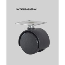 xirshop Mobilya Tekerleği 6 cm Kilitsiz Tekli Satış