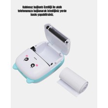 xirshop Mini Termal Yazıcı Kablosuz Taşınabilir Bluetooth Bağlantılı 200 Dpı