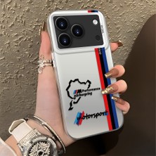 HONTINGA iPhone 17 Pro Max ile Uyumlu Kılıfı Silikon Kenar Sert Arka Düşüme Önleyici Basitlik Anti Düşme Kamera Korumali Bmw Desen Telefon Kılıfı Kadın ve Erkek Için Uygundur K1-0587