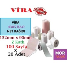 Vira 4305 Bao Nst Kagıdı 152 mm x 90 mm Z Katlama 100 Sayfa x 20 Adet