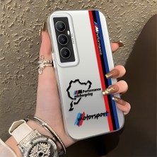 HONTINGA Realme C65 4g ile Uyumlu Kılıfı Silikon Kenar Sert Arka Düşüme Önleyici Basitlik Anti Düşme Kamera Korumali Bmw Desen Telefon Kılıfı Kadın ve Erkek Için Uygundur K1-0587