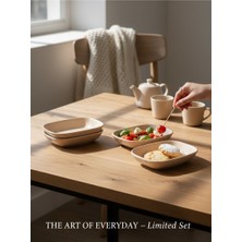 Lia Porselen 4 Parça Kayık Seti 12 cm - Beyaz