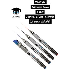 Pensan Nano Gel 4'lü Set 0.7 mm Tükenmez Kalem Imza Kalemi Türk Malı 4 Adet