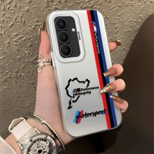 HONTINGA Samsung Galaxy S25 Fe ile Uyumlu Kılıfı Silikon Kenar Sert Arka Düşüme Önleyici Basitlik Anti Düşme Kamera Korumali Bmw Desen Telefon Kılıfı Kadın ve Erkek Için Uygundur K1-0587