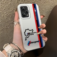 HONTINGA Redmi Note 12 Pro 5g ile Uyumlu Kılıfı Silikon Kenar Sert Arka Düşüme Önleyici Basitlik Anti Düşme Kamera Korumali Bmw Desen Telefon Kılıfı Kadın ve Erkek Için Uygundur K1-0587