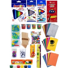 Tam Takım Anaokulu 1. Sınıf Kırtasiye Ihtiyaç Listesi Boya Eva Ataş Abeslang Makas