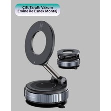 xirshop Manyetik Araç Telefon Tutucu 360 Derece Dönebilen Vakumlu Stand