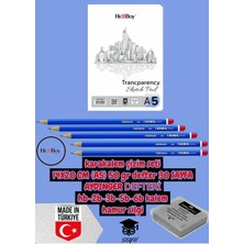 Karakalem Çizim Seti 14X20 cm (A5) 50 gr Defter 30 Sayfa Aydınger Defteri Hb-2b-3b-5b-6b Kalem