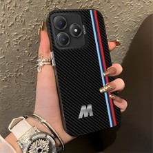HONTINGA Realme C63 ile Uyumlu Kılıfı Silikon Kenar Sert Arka Düşüme Önleyici Basitlik Anti Düşme Kamera Korumali Bmw Desen Telefon Kılıfı Kadın ve Erkek Için Uygundur K1-0587